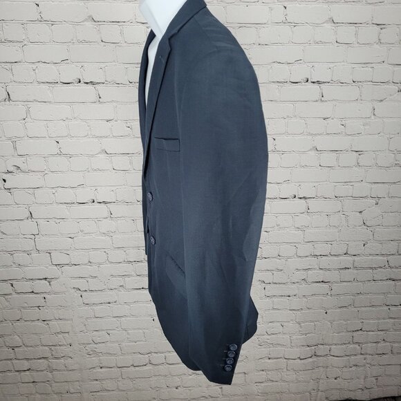 Figlio Lontano Navy 2 Button Single Vented Notch Blazer Sport Coat Size 40R - Picture 14 of 15